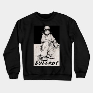 Bullrot Tag Noire Blanc et Nom Crewneck Sweatshirt